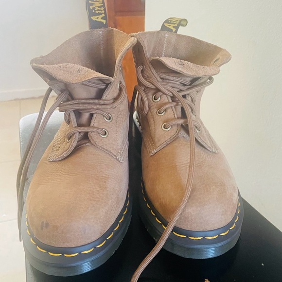 Dr. Martens Tan Leather Boots - Picture 1 of 4